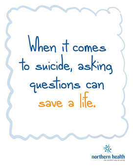 When it comes to suicide, asking questions can save a life.