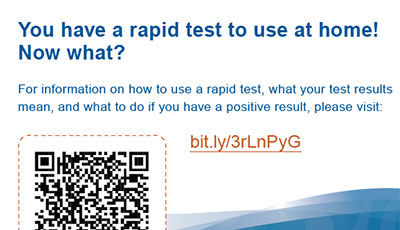 Rapid test to use at home. Now what graphic