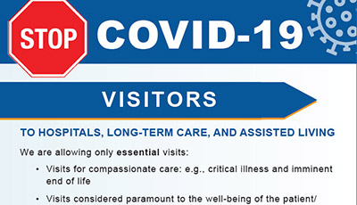 COVID-19 essential visitors poster