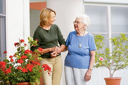 The Lifeline help button around woman's neck