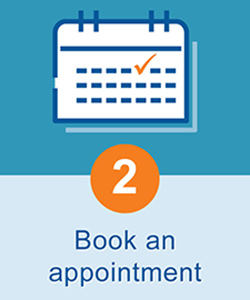 Book appointment for COVID-19 vaccination graphic