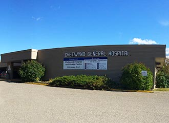 Chetwynd General Hospital in the summer.