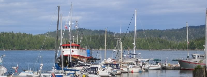Fishing boats in the Prince Rupert harbour.