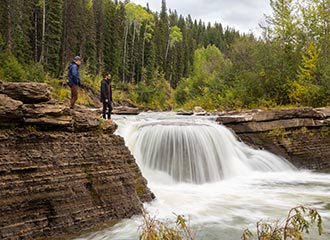 Waterfall in Tumbler Ridge, BC