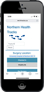 NH Tracks app displayed on a mobile phone